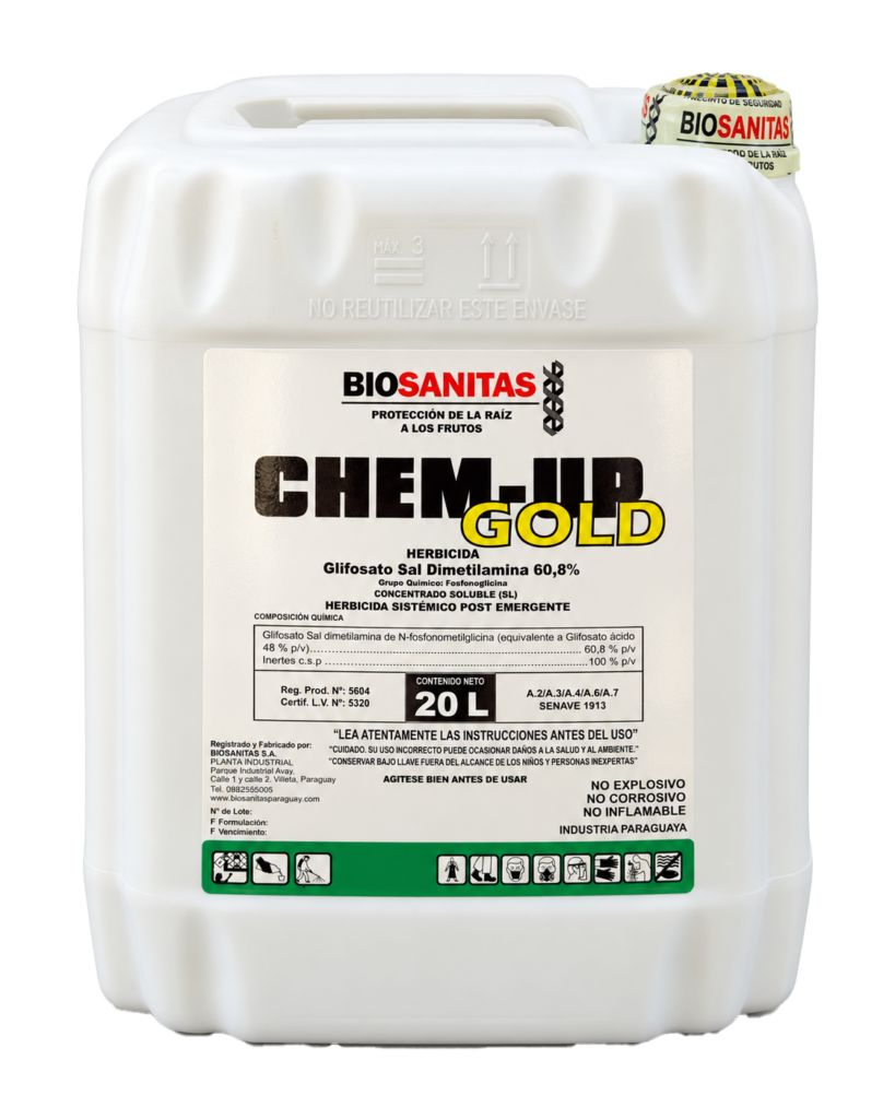 Envase de CHEM UP GOLD